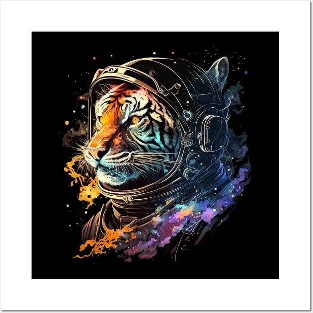 space tiger Wall Art by a cat cooking